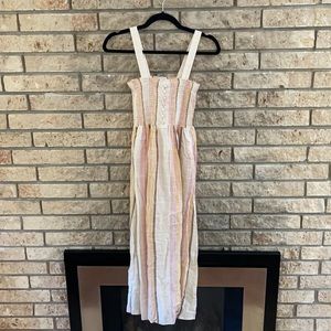 Madewell pocketed striped midi dress